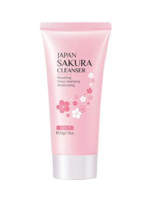 Sakura Cleanser Rich Foam Deep Clean Remove Grease Improve Oily Face Wash Cream Gentle Moisturizing Remove Blackhead Cleanser