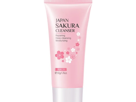 Sakura Cleanser Rich Foam Deep Clean Remove Grease Improve Oily Face Wash Cream Gentle Moisturizing Remove Blackhead Cleanser