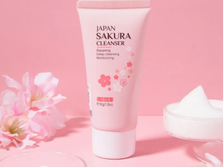 Sakura Cleanser Rich Foam Deep Clean Remove Grease Improve Oily Face Wash Cream Gentle Moisturizing Remove Blackhead Cleanser